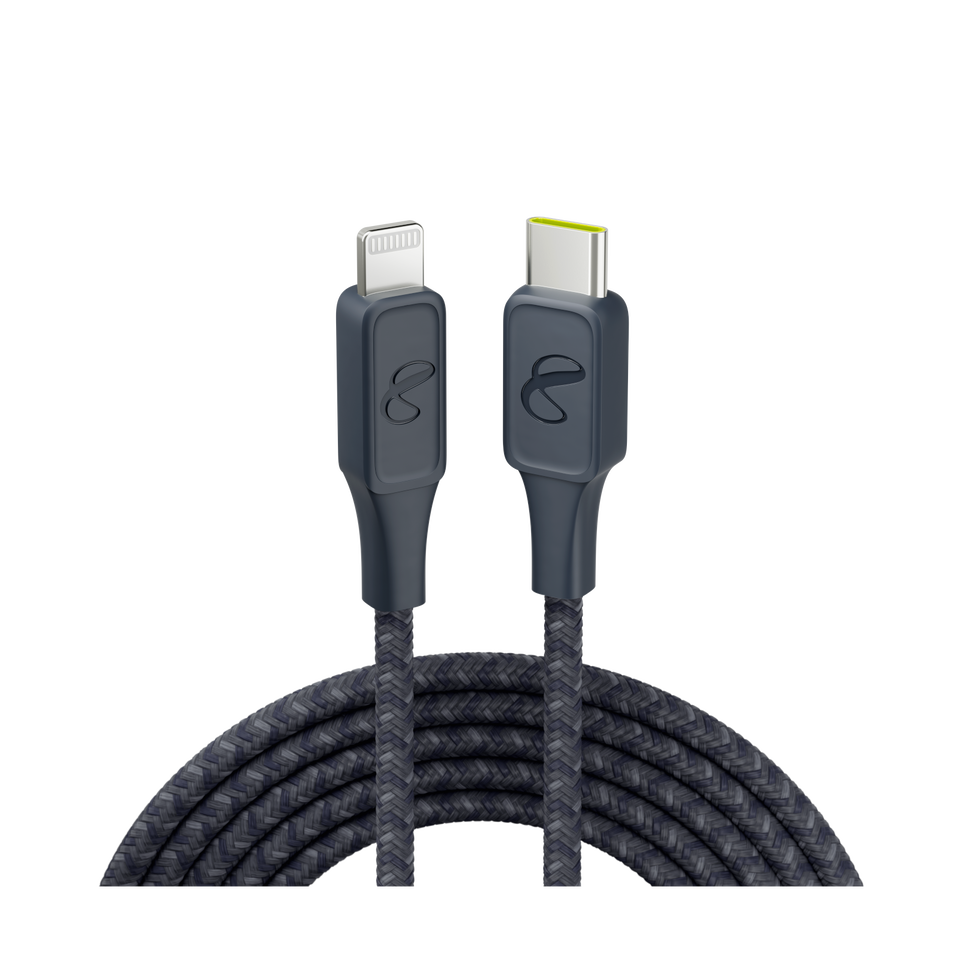 InstantConnect USB-C to Lightning - Blue - 20W PD fast charging cable for iPhone® and iPad® - Hero