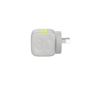 InstantCharger 30W 2 USB - White - Compact USB-C and USB-A PD charger - Left